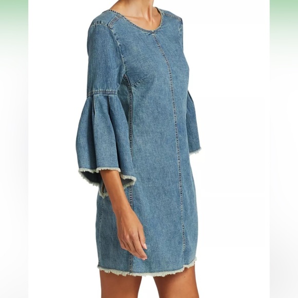 We the Free Reckless Bell-Sleeve Denim Mini - Size 2 - Picture 4 of 10